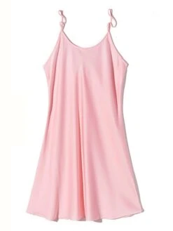 Women's Pajamas Nightgown Nighty Pjs 1 PCS Pure Color Fashion Ultra Slim Comfort Home Christmas Daily Satin Breathable Gift Straps Sleeveless Backless Split Summer Spring Light Pink Champagne -Deals The Sexy Bra Store kvzelu1645784481726