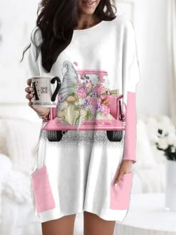 Women's Nightgown Graphic Prints Fashion Comfort Home Daily Polyester Crew Neck Long Sleeve Pocket Fall Winter Light Pink Red 5 Women's Nightgown Graphic Prints Fashion Comfort Home Daily Polyester Crew Neck Long Sleeve Pocket Fall Winter Light Pink Red -Deals The Sexy Bra Store kwtcmd1693811968041