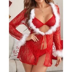 Women's Sexy Bodies Pure Color Lovers Hot Christmas Spandex Breathable Straps Sleeveless Feather Summer Spring Red Xmas
