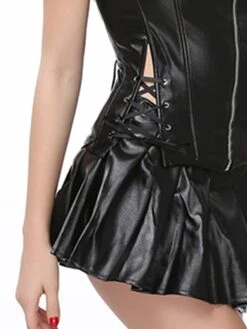 Women's Black And Red Corset Shapewear Pure Color Corsets Party Going Out Club Polyester Breathable Bandeau Sleeveless Backless Hole Summer Spring Black Red -Deals The Sexy Bra Store kxxnio1697170331396