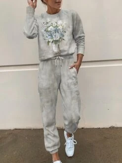 Women's Sweatsuit Tracksuits Sets Cat Dog Fashion Sport Simple Home Daily Polyester Crew Neck Long Sleeve Hoodie Spring Fall Black White -Deals The Sexy Bra Store kyrhyf1692861955183