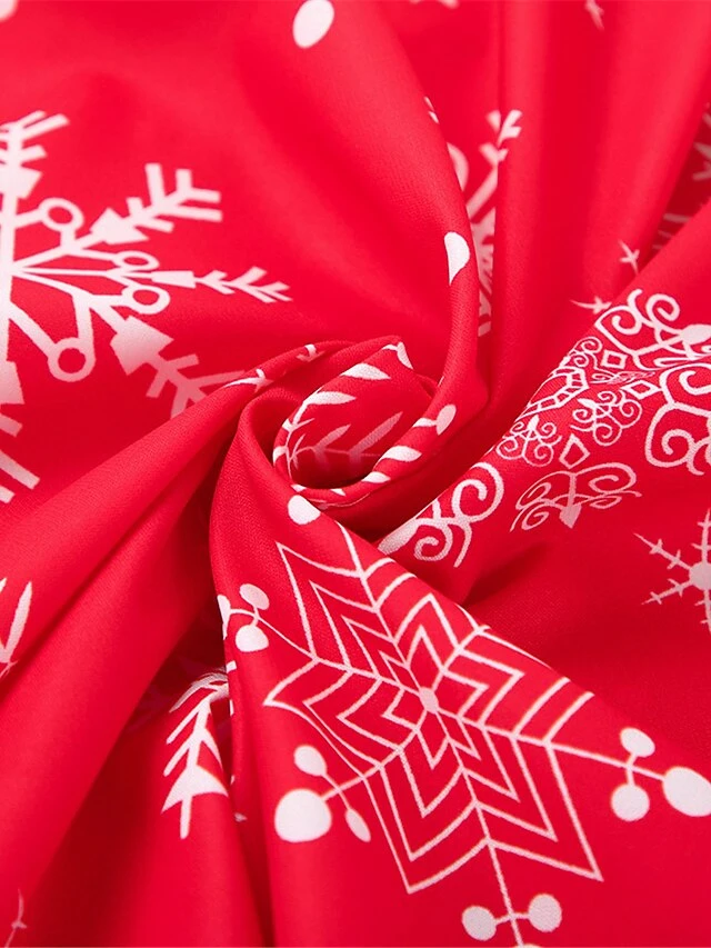 Women's Christmas Pajamas Sets Snowflake Fashion Comfort Soft Home Xmas Daily Polyester Breathable Lapel Long Sleeve Shirt Pant Button Pocket Fall Winter Red 15 Women's Christmas Pajamas Sets Snowflake Fashion Comfort Soft Home Xmas Daily Polyester Breathable Lapel Long Sleeve Shirt Pant Button Pocket Fall Winter Red - Image 15