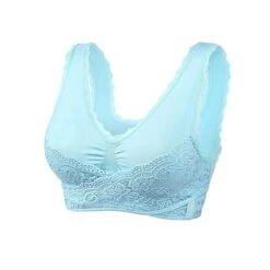 Women's Oversized Lace Sports Bras Cross Front Side Buckle Wire Free Bra Yoga Workout Activewear -Deals The Sexy Bra Store lbgqry1606288058288