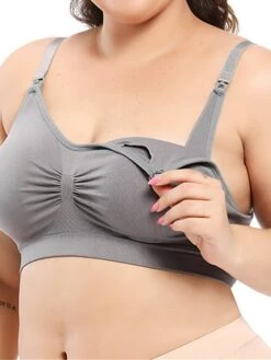 Women's Plus Size Nursing Bra Solid Home Bed Nylon Breathable Straps Sleeveless Backless Summer Spring Bean Paste Purple Black 28 Women's Plus Size Nursing Bra Solid Home Bed Nylon Breathable Straps Sleeveless Backless Summer Spring Bean Paste Purple Black -Deals The Sexy Bra Store lcbyzw1696231969447