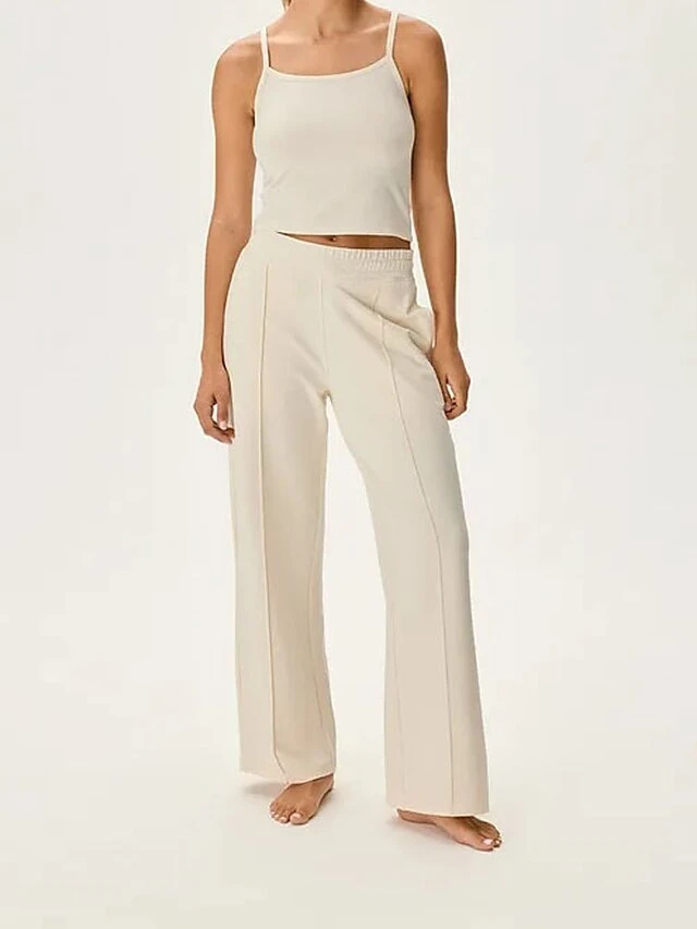 Women's Long Johns Pajama Pant Pure Color Warm Fashion Home Street Daily Cotton Comfort Pocket Elastic Waist Fall Winter Milky Black 9 Women's Long Johns Pajama Pant Pure Color Warm Fashion Home Street Daily Cotton Comfort Pocket Elastic Waist Fall Winter Milky Black - Image 9