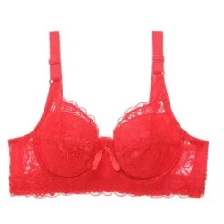 Women's Push Up Bras 3/4 Cup Lace Pure Color Hook & Eye Daily Wear POLY 1PC White Black / Plus Size / Plus Size -Deals The Sexy Bra Store lgxloh1617265450447