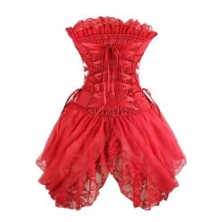 Corset Women's Corsets Trachtenmieder Christmas Halloween Wedding Party Birthday Party Plus Size Black Red Black White Sexy Country Bavarian Hook & Eye Lace Up Classic Tummy Control Push Up Solid -Deals The Sexy Bra Store lhggcd1663922659309