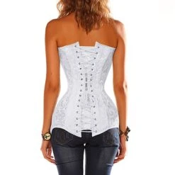 Corset Women's Corsets Trachtenmieder Halloween Prom Party & Evening Club Black White Sexy Country Bavarian Buckle Lace Up Backless Retro Tummy Control Flower Summer Spring -Deals The Sexy Bra Store lhtyte1656410689074