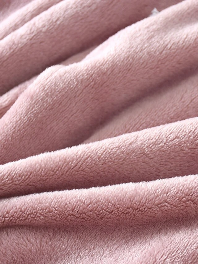 Women's Pajamas Pants Nighty Pure Color Comfort Soft Plush Home Daily Bed Flannel Comfort Warm Long Pant Pocket Elastic Waist Winter Fall Lotus Pink Black 6 Women's Pajamas Pants Nighty Pure Color Comfort Soft Plush Home Daily Bed Flannel Comfort Warm Long Pant Pocket Elastic Waist Winter Fall Lotus Pink Black - Image 6