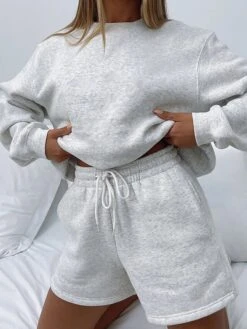 Women's Lounge Sets 2 Pcs Sweatshirt And Shorts Pure Color Fashion Casual Comfort Street Daily Date Polyester Breathable Crew Neck Long Sleeve Shorts Fall Winter Black Blue 22 Women's Lounge Sets 2 Pcs Sweatshirt And Shorts Pure Color Fashion Casual Comfort Street Daily Date Polyester Breathable Crew Neck Long Sleeve Shorts Fall Winter Black Blue -Deals The Sexy Bra Store lkraem1691566016129