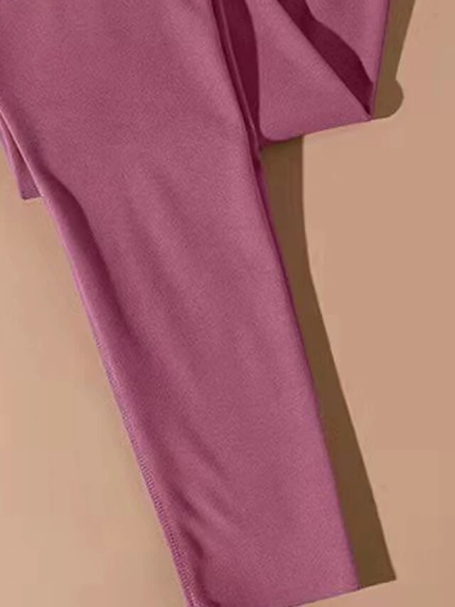 Women's Loungewear Pants Lounge Pants Pure Color Simple Casual Soft Street Daily Vacation Polyester Breathable Long Pant Elastic Waist Summer Spring Black Pink 2 Women's Loungewear Pants Lounge Pants Pure Color Simple Casual Soft Street Daily Vacation Polyester Breathable Long Pant Elastic Waist Summer Spring Black Pink - Image 2