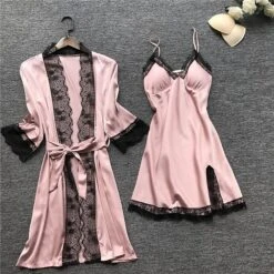 Women's Lace Satin Silk Pajamas Sets 4 Pcs Home Party Daily St.Patrick's Day Elastic Waist Pure Color Satin Simple Casual Soft Strap Top Shorts Fall Winter Spring Strap Short Sleeves Long Sleeve 22 Women's Lace Satin Silk Pajamas Sets 4 Pcs Home Party Daily St.Patrick's Day Elastic Waist Pure Color Satin Simple Casual Soft Strap Top Shorts Fall Winter Spring Strap Short Sleeves Long Sleeve -Deals The Sexy Bra Store lmmybj1616742868118