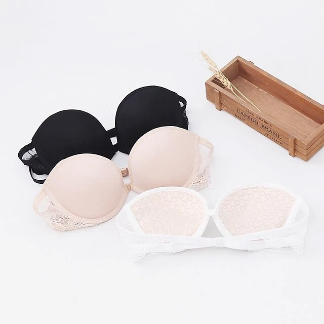 Women's Bras & Bralettes Tube Bra Strapless Demi Cup Solid Color V Neck Stretchy Breathable Invisible Casual Daily Nylon White / 1 PC 9 Women's Bras & Bralettes Tube Bra Strapless Demi Cup Solid Color V Neck Stretchy Breathable Invisible Casual Daily Nylon White / 1 PC - Image 9
