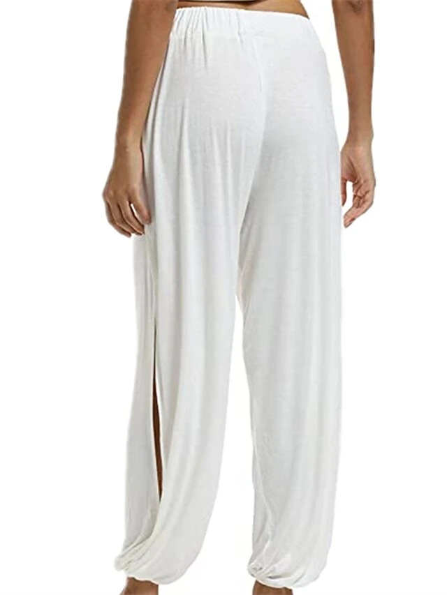 Women's Loungewear Bottom Nighty 1 PCS Pure Color Simple Fashion Comfort Home Daily Vacation Polyester Breathable Gift Long Pant Sporty Elastic Waist Spring Summer Green White / Hole / Hole 5 Women's Loungewear Bottom Nighty 1 PCS Pure Color Simple Fashion Comfort Home Daily Vacation Polyester Breathable Gift Long Pant Sporty Elastic Waist Spring Summer Green White / Hole / Hole - Image 5
