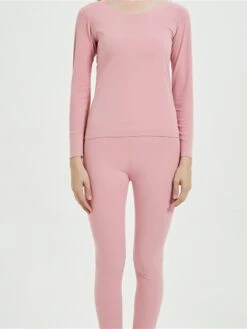Women's Delong Thermal Underwear Pure Color Simple Casual Comfort Home Daily Going Out Polyester Warm Crew Neck Long Sleeve Pant Fall Winter Black Pink 21 Women's Delong Thermal Underwear Pure Color Simple Casual Comfort Home Daily Going Out Polyester Warm Crew Neck Long Sleeve Pant Fall Winter Black Pink -Deals The Sexy Bra Store lryvuj1697161971187