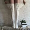Women's Loungewear Pure Color Warm Casual Comfort Home Knit Warm Spring Fall White