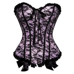 Corset Women's Plus Size Corsets Country Bavarian Overbust Corset Stylish Tummy Control Push Up Lace Solid Colored Solid Color Hook & Eye Lace Up Nylon POLY Christmas Halloween Wedding Party Birthday -Deals The Sexy Bra Store luxgaj1556417825602