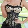 Women's Corsets Halloween Waist Trainer Body Shaper Dot Fashion Retro Hot Party Carnival Polyester Breathable Straps Strap Top Adjustable Summer Spring Black