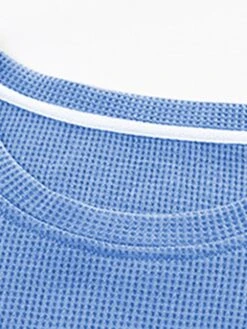 Women's Loungewear Sets Pure Color Fashion Casual Comfort Street Daily Going Out Cotton Breathable Crew Neck Long Sleeve Pant Summer Fall Blue Green -Deals The Sexy Bra Store margwk1693300628373