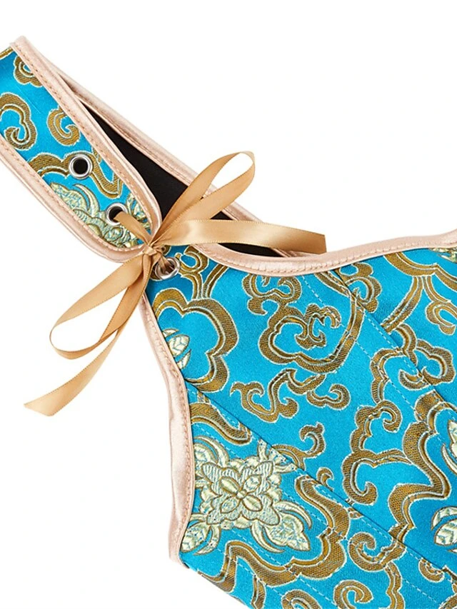 Corset Women's Corsets Halloween Party & Evening Club Black Blue Comfortable Overbust Corset Hook & Eye Lace Up Retro Tummy Control Push Up Flower Spring Fall Winter 12 Corset Women's Corsets Halloween Party & Evening Club Black Blue Comfortable Overbust Corset Hook & Eye Lace Up Retro Tummy Control Push Up Flower Spring Fall Winter - Image 12