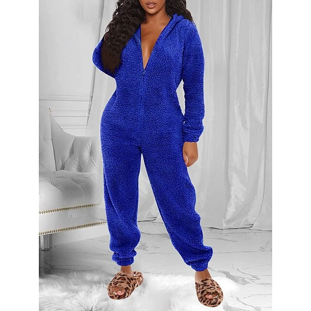 Women's Pajamas Jumpsuit Star Warm Fashion Casual Home Daily Bed Polyester Breathable Hoodie Long Sleeve Pocket Fall Winter Black White 11 Women's Pajamas Jumpsuit Star Warm Fashion Casual Home Daily Bed Polyester Breathable Hoodie Long Sleeve Pocket Fall Winter Black White - Image 11