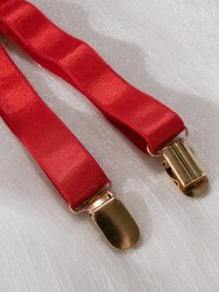 Women's Xmas Sexy Lingerie Sets Pure Color Lovers Hot Christmas Satin Breathable Straps Sleeveless Backless Summer Spring Black Red -Deals The Sexy Bra Store mdkqkq1695712981567