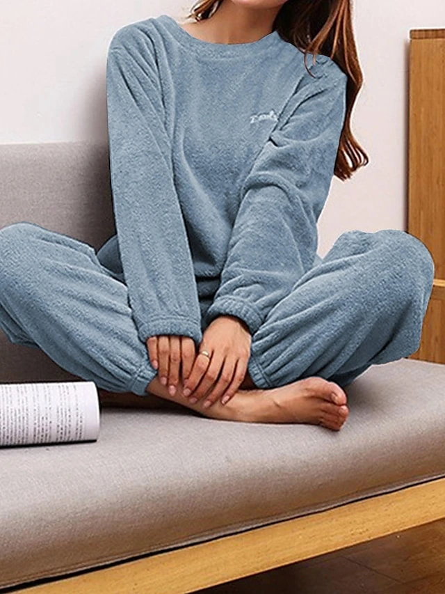 Women's Fleece Warm Loungewear Sets Letter Fashion Casual Comfort Home Daily Bed Coral Fleece Coral Velvet Warm Crew Neck Long Sleeve Hoodie Pant Embroidery Fall Winter Pink Red 1 Women's Fleece Warm Loungewear Sets Letter Fashion Casual Comfort Home Daily Bed Coral Fleece Coral Velvet Warm Crew Neck Long Sleeve Hoodie Pant Embroidery Fall Winter Pink Red