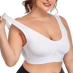 Curve Plus Size Backless Hole Solid Color Casual U Neck Fall Winter Wireless Bras Full Coverage Bra Watermelon Red Bean Paste Purple Black Big Size L XL 2XL 3XL 4XL -Deals The Sexy Bra Store mfwyab1660284062444