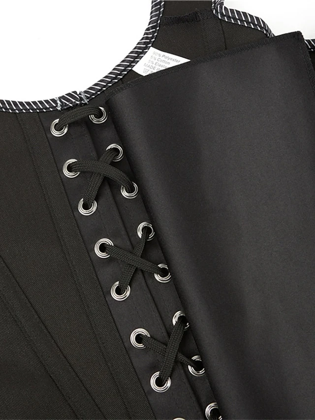 Corset Women's Corsets Halloween Party & Evening Club Black Blue Comfortable Overbust Corset Hook & Eye Lace Up Retro Tummy Control Push Up Flower Spring Fall Winter 9 Corset Women's Corsets Halloween Party & Evening Club Black Blue Comfortable Overbust Corset Hook & Eye Lace Up Retro Tummy Control Push Up Flower Spring Fall Winter - Image 9