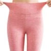 Women's Thermal Pants Pure Color Warm Fashion Simple Home Daily Bed Polyester Warm Breathable Long Pant Pant Elastic Waist Fall Winter Black Pink