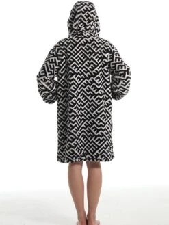 Women's Robe Geometic Plush Casual Comfort Home Daily Bed Flannel Warm Breathable Hoodie Long Sleeve Pocket Fall Winter Black 15 Women's Robe Geometic Plush Casual Comfort Home Daily Bed Flannel Warm Breathable Hoodie Long Sleeve Pocket Fall Winter Black -Deals The Sexy Bra Store mijqmm1695373710680