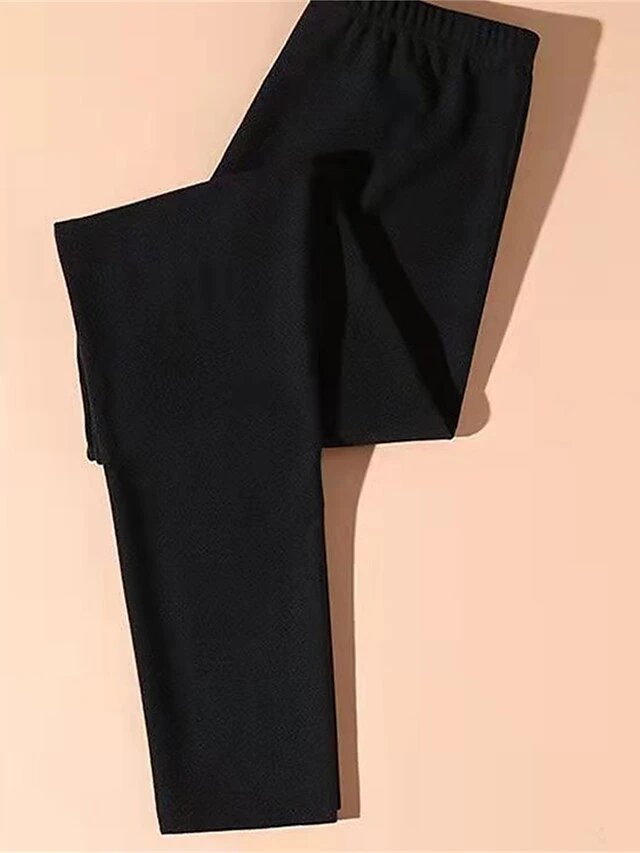 Women's Loungewear Pants Lounge Pants Pure Color Simple Casual Soft Street Daily Vacation Polyester Breathable Long Pant Elastic Waist Summer Spring Black Pink 6 Women's Loungewear Pants Lounge Pants Pure Color Simple Casual Soft Street Daily Vacation Polyester Breathable Long Pant Elastic Waist Summer Spring Black Pink - Image 6