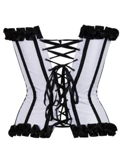 Corset Women's Corsets Halloween Wedding Party Party & Evening Club Black White Pink Comfortable Overbust Corset Hook & Eye Lace Up Backless Tummy Control Push Up Stripe All Seasons -Deals The Sexy Bra Store mmpayd1640852400549