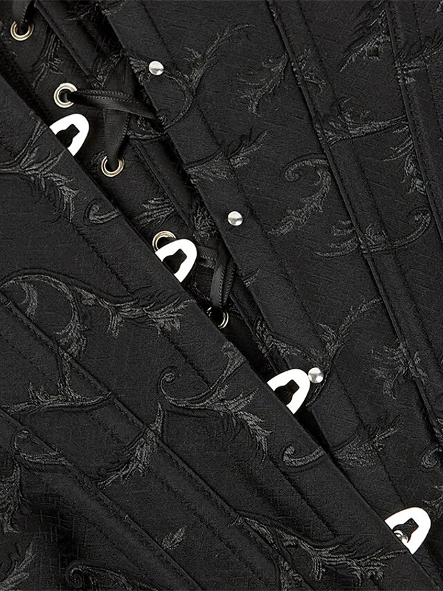 Corset Women's Corsets Halloween Prom Wedding Party Birthday Party Black White Comfortable Overbust Corset Hook & Eye Lace Up Backless Tummy Control Push Up Pure Color All Seasons 9 Corset Women's Corsets Halloween Prom Wedding Party Birthday Party Black White Comfortable Overbust Corset Hook & Eye Lace Up Backless Tummy Control Push Up Pure Color All Seasons - Image 9