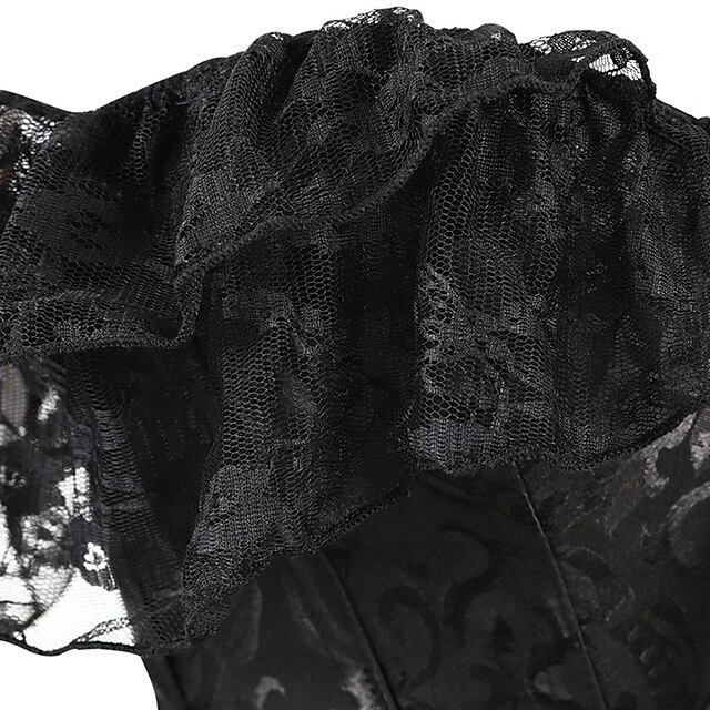 Women's Corsets Halloween Country Bavarian Overbust Corset Tummy Control Push Up Lace Lace Jacquard Pure Color Hook & Eye Lace Up Cotton Polyester Christmas Wedding Party Birthday Party Fall 10 Women's Corsets Halloween Country Bavarian Overbust Corset Tummy Control Push Up Lace Lace Jacquard Pure Color Hook & Eye Lace Up Cotton Polyester Christmas Wedding Party Birthday Party Fall - Image 10