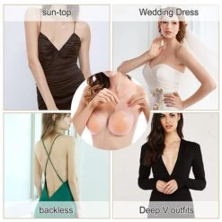 Women's Bras & Bralettes Water Bras & Gel Bras Strapless Full Coverage Solid Color Micro-elastic Breathable Invisible Wedding Party Valentine's Day Casual Daily Silica Gel Pink / 1 Set -Deals The Sexy Bra Store mptjsw1656490023340