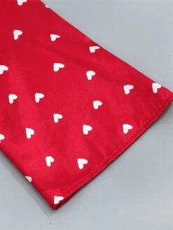 Women's Satin Heart Print Lace PJ Sets 3 Pcs Bathrobe Cami Top And Bow Tie Front Shorts Casual Comfort Soft Home Daily Bed Polyester Breathable Summer Fall White Wine -Deals The Sexy Bra Store mqmqug1688111265693