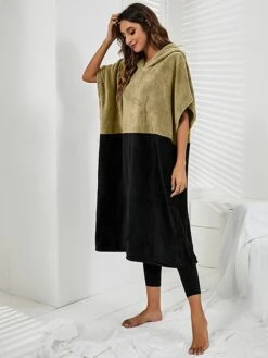 Women's Robes Gown Pure Color Comfort Home Polyester Comfort Short Sleeve Pullover Pocket Hoodie Summer Red Blue -Deals The Sexy Bra Store mutvhw1690446019226