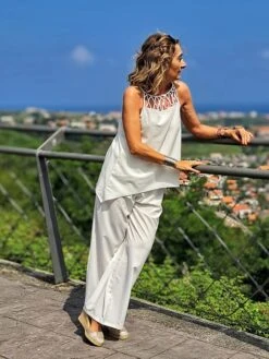 Women's Sets 2 Pieces Flower Comfort Home Cotton Blend Comfort Halter Sleeveless Hole Summer Spring Lake Blue Black -Deals The Sexy Bra Store mvyjvn1691472380697