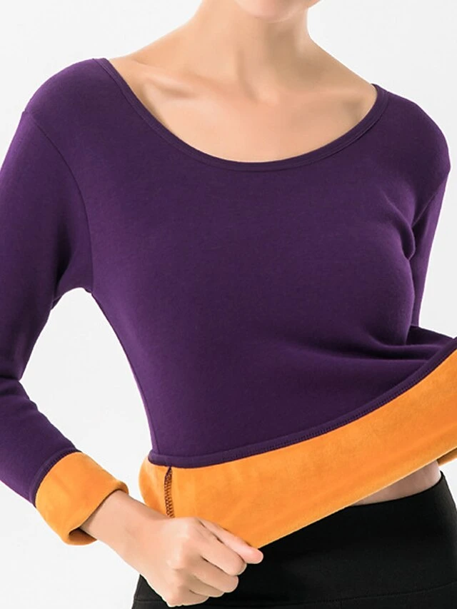 Women's Top Thermal Underwear Pure Color Warm Fashion Simple Home Daily Bed Cotton Warm Breathable Crew Neck Long Sleeve Fall Winter Black Pink 1 Women's Top Thermal Underwear Pure Color Warm Fashion Simple Home Daily Bed Cotton Warm Breathable Crew Neck Long Sleeve Fall Winter Black Pink