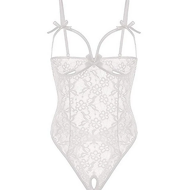 Women'S Exotic Costumes Women Sexy Lace Transparent Bodysuits Erotic Lingerie Open Crotch Porn Underwear Blue 6 Women'S Exotic Costumes Women Sexy Lace Transparent Bodysuits Erotic Lingerie Open Crotch Porn Underwear Blue - Image 6