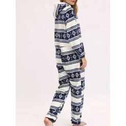 Women's Pajamas Jumpsuit Elk Snowflake Warm Fashion Casual Xmas Home Christmas Daily Polyester Breathable Hoodie Long Sleeve Pocket Fall Winter Black White 29 Women's Pajamas Jumpsuit Elk Snowflake Warm Fashion Casual Xmas Home Christmas Daily Polyester Breathable Hoodie Long Sleeve Pocket Fall Winter Black White -Deals The Sexy Bra Store ntokvh1692348361015