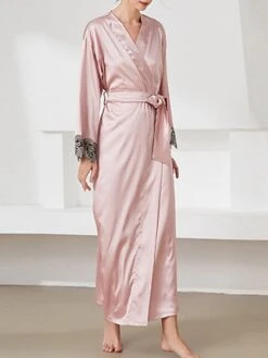 Women's Satin Silk Bathrobe Robe Embroidered Lace Decoration Long Sleeve Nightgown Pure Color Fashion Casual Comfort Home Daily Bed Summer Fall Black Pink 13 Women's Satin Silk Bathrobe Robe Embroidered Lace Decoration Long Sleeve Nightgown Pure Color Fashion Casual Comfort Home Daily Bed Summer Fall Black Pink -Deals The Sexy Bra Store ntpmxn1689506612507