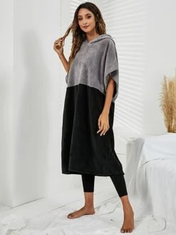 Women's Robes Gown Pure Color Comfort Home Polyester Comfort Short Sleeve Pullover Pocket Hoodie Summer Red Blue -Deals The Sexy Bra Store nvqzrm1690446016922