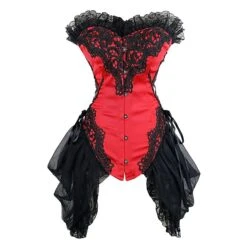 Corset Women's Corsets Trachtenmieder Christmas Halloween Wedding Party Birthday Party Plus Size Black Red Black White Sexy Country Bavarian Hook & Eye Lace Up Classic Tummy Control Push Up Solid