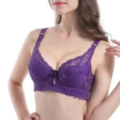 Women's Push Up Bras 3/4 Cup Lace Pure Color Hook & Eye Daily Wear POLY 1PC White Black / Plus Size / Plus Size -Deals The Sexy Bra Store oanlgf1617265449224