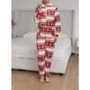 Women's Pajamas Jumpsuit Elk Snowflake Warm Fashion Casual Xmas Home Christmas Daily Polyester Breathable Hoodie Long Sleeve Pocket Fall Winter Black White