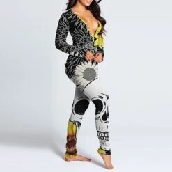 Women's Onesies Jumpsuits Butterfly Flower Funny Soft Party Home Halloween Gift V Wire Long Sleeve Winter Fall Silver Black Black / Buckle / Street / Print 31 Women's Onesies Jumpsuits Butterfly Flower Funny Soft Party Home Halloween Gift V Wire Long Sleeve Winter Fall Silver Black Black / Buckle / Street / Print -Deals The Sexy Bra Store oediii1630652386475