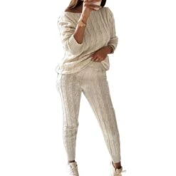 Women's Loungewear Sweatsuit Sets 2 Pieces Pure Color Warm Fashion Sport Home Street Airport Knit Off Shoulder Long Sleeve Sweater Pant Fall Winter Lotus Pink Black 27 Women's Loungewear Sweatsuit Sets 2 Pieces Pure Color Warm Fashion Sport Home Street Airport Knit Off Shoulder Long Sleeve Sweater Pant Fall Winter Lotus Pink Black -Deals The Sexy Bra Store ohjcee1665646638496