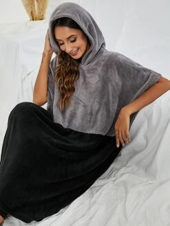 Women's Robes Gown Pure Color Comfort Home Polyester Comfort Short Sleeve Pullover Pocket Hoodie Summer Red Blue -Deals The Sexy Bra Store oivydl1690446015540